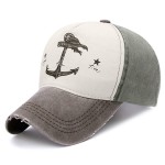 Glamorstar Pirate Ship Anchor Baseball Hat Printing Adjustable Hip-Hop Cap Brown Atrovirens
