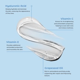 New Brightening Eye Gel With Hyaluronic Acid, Vitamin C & E, Peptides For Dark Circles Puffiness, Wrinkles, Fine Lines, Crows Feet, Dark Spots For A More Radiant Appearance 0.5 FL OZ (15 ML)