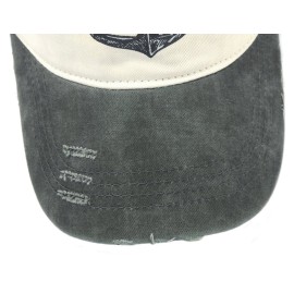 Glamorstar Pirate Ship Anchor Baseball Hat Printing Adjustable Hip-Hop Cap Black Grey