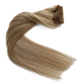 Clip in Hair Extensions, Blonde Highlights Real Human Hair Clip ins 15 Inch Silky Straight Double Weft Remy Hair Extensions Clip on 7 Pieces 70G 2 Sets Full Head for White Women Clip in Hair Extensions, Blonde Highlights Real Human Hair Clip ins 15 Inch Silky Straight Double Weft Remy Hair Extensions Clip on 7 Pieces 70G 2 Sets Full Head for White Women