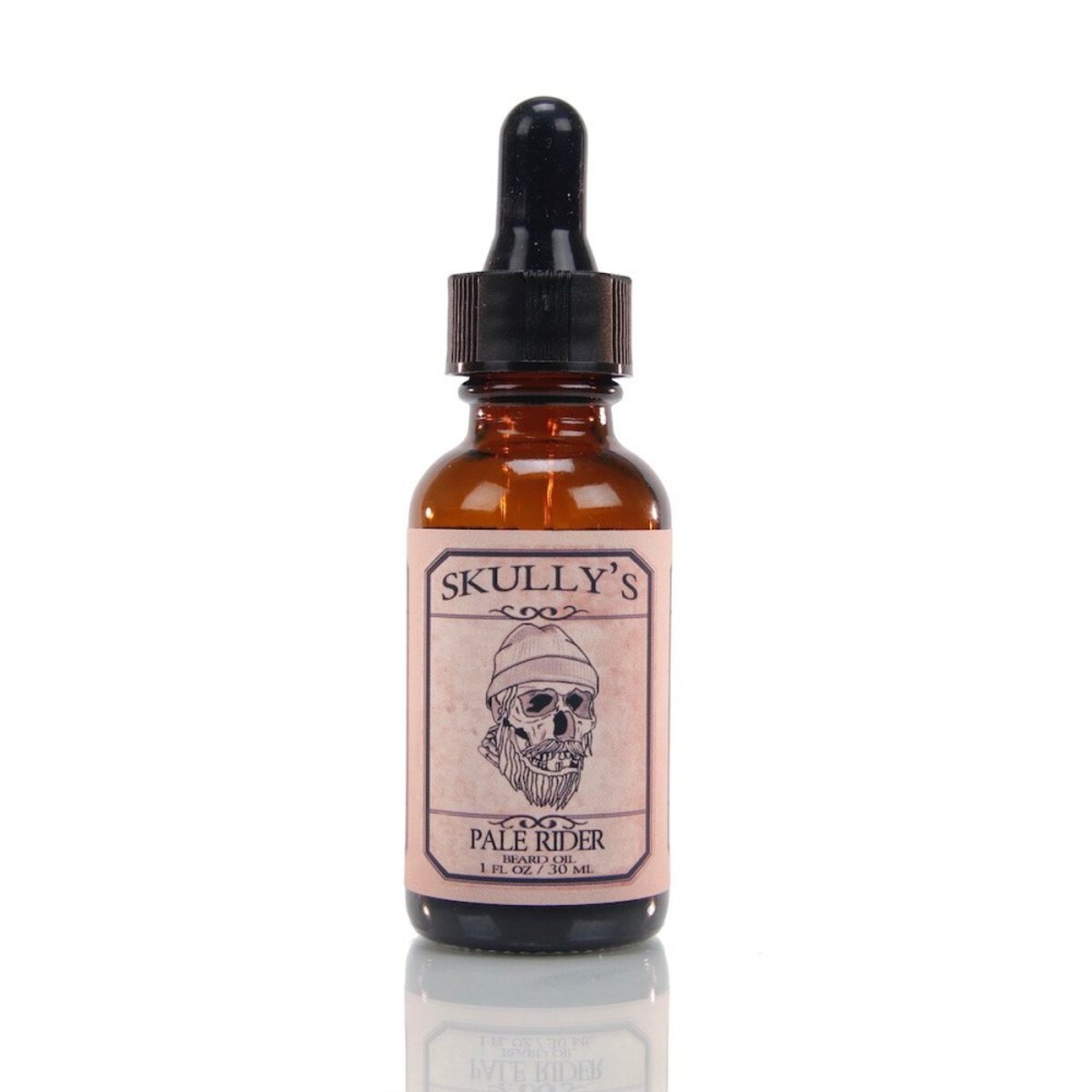 Skully\'s Beard Oil Pale Rider All Natural Unscented fragrance free with Argan & Jojoba Oils - Softens, Smooths & Strengthens Beard Growth Oil - Beard Oil 1 oz.