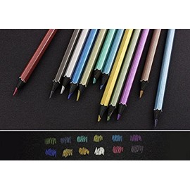 MXXGMYJ 12 Count Metallic Colored Pencils Assorted Coloring Pencil Set Wooden Drawing Pencils For Art Drawing Adult Coloring Book