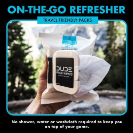 DUDE Wipes - Face and Body Wipes - 3 Pack, 90 Wipes - Unscented Wipes with Sea Salt & Aloe - 2-in-1 Body & Face Wipes - Alcohol Free and Hypoallergenic Cleansing Wipes DUDE Wipes - Face and Body Wipes - 3 Pack, 90 Wipes - Unscented Wipes with Sea Salt & Aloe - 2-in-1 Body & Face Wipes - Alcohol Free and Hypoallergenic Cleansing Wipes