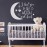 BATTOO I Love You To The Moon and Back- Moon and Stars Wall Sticker Baby Nursery Wall Decor - Kids Room Wall Decal Quotes - Baby Crib Wall Decor(white, 22WX16H)