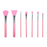 LORMAY 7 Pcs Silicone Brush applicator kit for UV Resin Epoxy Art Crafting and Cream Makeup Products (Pink)