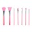 LORMAY 7 Pcs Silicone Brush applicator kit for UV Resin Epoxy Art Crafting and Cream Makeup Products (Pink)