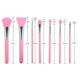 LORMAY 7 Pcs Silicone Brush applicator kit for UV Resin Epoxy Art Crafting and Cream Makeup Products (Pink) LORMAY 7 Pcs Silicone Brush applicator kit for UV Resin Epoxy Art Crafting and Cream Makeup Products (Pink)