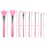 LORMAY 7 Pcs Silicone Brush applicator kit for UV Resin Epoxy Art Crafting and Cream Makeup Products (Pink)