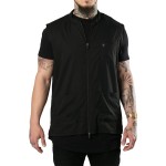 Barber Strong The Barber Vest, Men\'s Black, Hair Repellent, Ultra Lightweight and Breathable Mesh Side Panels, Sleeveless, Features 3 Pockets and 2-Way Zipper Closure - Size M, Great for Pet Grooming