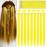 Rhyme 9PCS Princess Party Highlight Yellow Hairpieces 21 inch Colored Hair Extensions Clip in/on for Girls and Women Wig Pieces Hair Accessories (Yellow)
