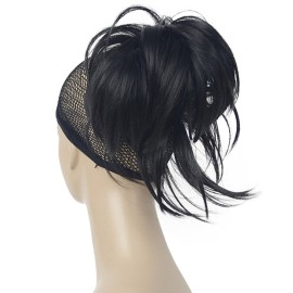 Lydell Adjustable Messy Style Ponytail Hair Extension Synthetic Hairpiece with Jaw Claw (Natural Black) Lydell Adjustable Messy Style Ponytail Hair Extension Synthetic Hairpiece with Jaw Claw (Natural Black)
