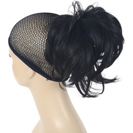Lydell Adjustable Messy Style Ponytail Hair Extension Synthetic Hairpiece with Jaw Claw (Natural Black) Lydell Adjustable Messy Style Ponytail Hair Extension Synthetic Hairpiece with Jaw Claw (Natural Black)