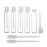 Enslz 1ml 100Pcs Mini Sample Cute Glass travel Oil Perfume Bottle With drop& Spray Empty Sample Bottle for Essential Oils Aromatherapy (1ml)