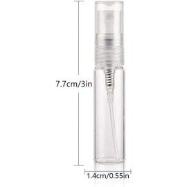 Enslz 20pcs Empty Clear 5ml Glass Spray Bottle Refillable Perfume Glass Bottles for Travel Enslz 20pcs Empty Clear 5ml Glass Spray Bottle Refillable Perfume Glass Bottles for Travel