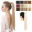 SARLA Ponytail Hair Extension Wrap Around Long Straight 24 Inch Synthetic Hairpiece for Women Platinum Blonde