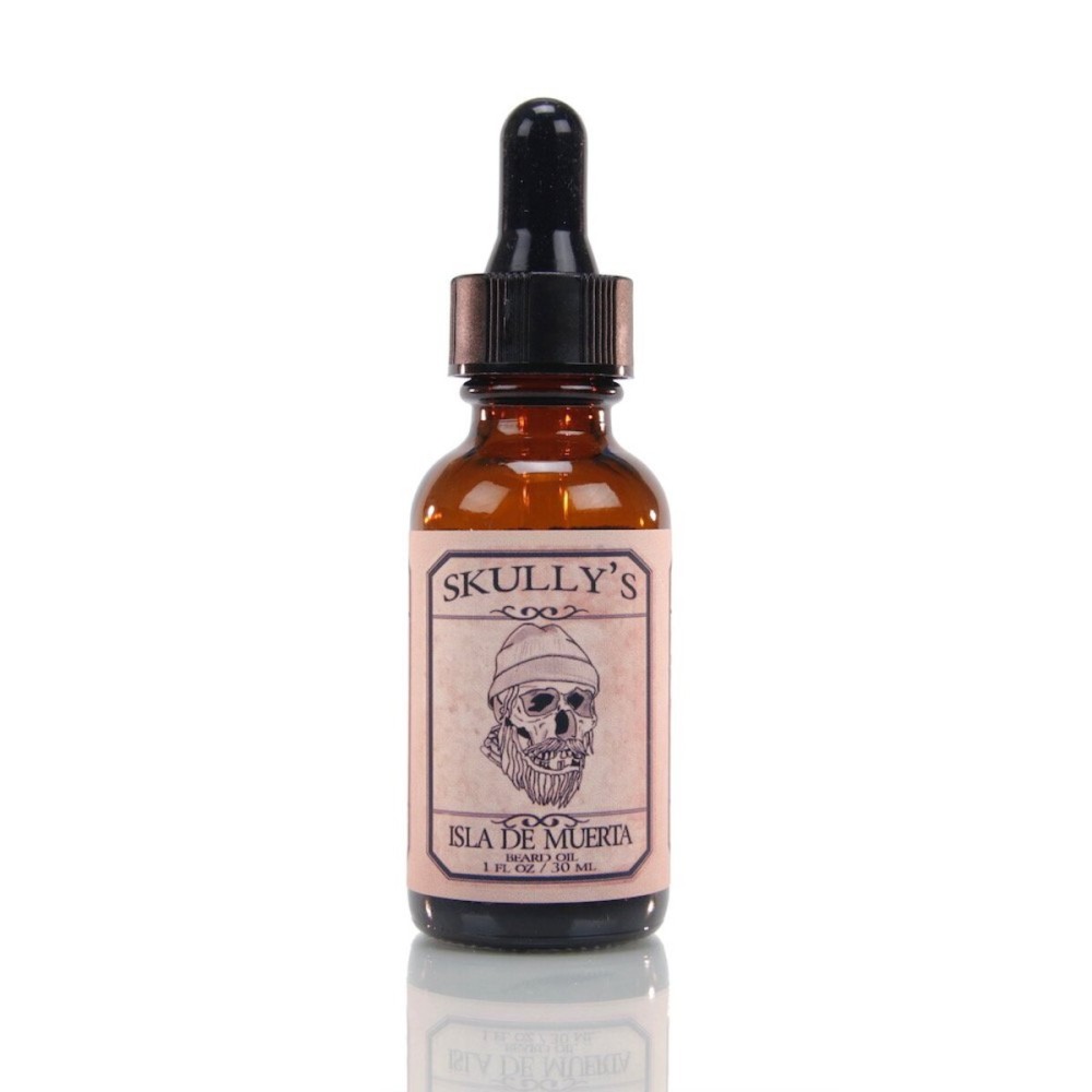 Skully\'s Isla De Muerta Beard Oil 1 oz. (Coconut and Pineapple Scented) Beard oil for Men, Promotes Beard Growth, Softens, Moisturizes