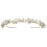 SAMKY Gold Bridal Tiara Rhinestone Wedding Crown Pearl Headpiece Hair Accessories for Bride