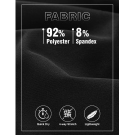 TBMPOY Men\'s Outdoor Sports Quick Dry Gym Running Shorts Zipper Pockets, 01black, Medium