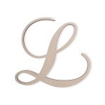 Wooden Letters by Jess and Jessica | Wooden Letters for Wall Decor | Wooden Letters to Decorate Wall | Cursive Wooden Letters | Laser Cut Wood Letters Decor for DIY | 16 Long x 1/4 Thick - Letter L