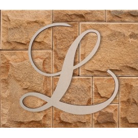 Wooden Letters by Jess and Jessica | Wooden Letters for Wall Decor | Wooden Letters to Decorate Wall | Cursive Wooden Letters | Laser Cut Wood Letters Decor for DIY | 16 Long x 1/4 Thick - Letter L