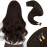 Moresoo I Tip Hair Extensions Human Hair 24 Inch Straight Itip Human Hair Extensions Darkest Brown Itip Hair Extensions Real Human Hair for Wedding 40G 50S