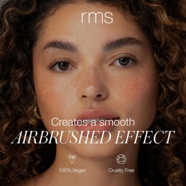RMS Beauty Skin2Skin Blush Brush - Vegan, Synthetic Fiber Face Makeup Brush for Cream & Powder Bronzer, Loose Powder & Cream & Powder Blush, Cruelty Free Clean Beauty Makeup Tools