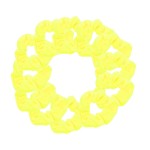 12 Pack Solid Hair Ties Scrunchies (Neon Yellow)