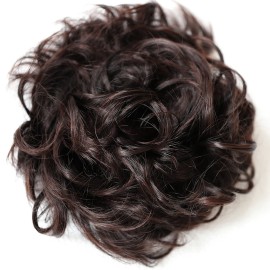 CAISHA Hairpiece Hair Wrap Heat-resistant Synthetic Fibres Curly Messy Updo Dark Brown Mix HW27 CAISHA Hairpiece Hair Wrap Heat-resistant Synthetic Fibres Curly Messy Updo Dark Brown Mix HW27