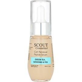 SCOUT Cosmetics Cell Renewal Peptide Face Serum With Green Tea, Ginseng And Fig