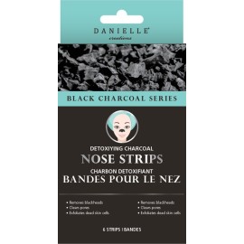 Danielle Creations Detoxifying Charcoal Nose Strips to Cleanse and Exfoliate, Removes Blackheads, 8 Pieces