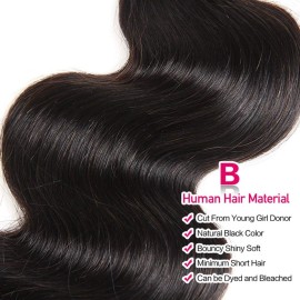 Beauty Princess Body Wave Human Hair 3 Bundles Double Weft 10A Brazilian Hair Bundles 18/20/22 Inch