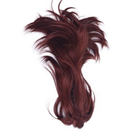 Aimole Synthetic Ponytail Claw Clip-on Straight Wig Short Extensions Hair Hairpiece(131-Burgundy Red)