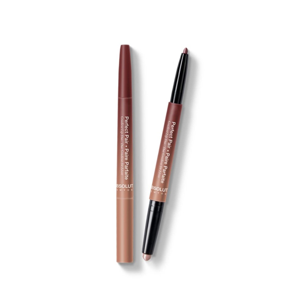 Absolute New York ALD01 Perfect Pair Lip Duo, Fuller and Poutier Lips, Deeper Shade For Lip Contouring, Satin Lipstick and Lip Liner Absolute New York ALD01 Perfect Pair Lip Duo, Fuller and Poutier Lips, Deeper Shade For Lip Contouring, Satin Lipstick and Lip Liner