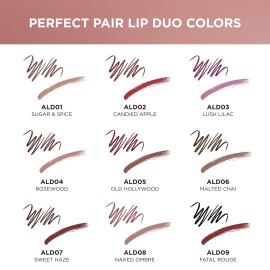 Absolute New York ALD01 Perfect Pair Lip Duo, Fuller and Poutier Lips, Deeper Shade For Lip Contouring, Satin Lipstick and Lip Liner Absolute New York ALD01 Perfect Pair Lip Duo, Fuller and Poutier Lips, Deeper Shade For Lip Contouring, Satin Lipstick and Lip Liner