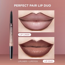 Absolute New York ALD01 Perfect Pair Lip Duo, Fuller and Poutier Lips, Deeper Shade For Lip Contouring, Satin Lipstick and Lip Liner Absolute New York ALD01 Perfect Pair Lip Duo, Fuller and Poutier Lips, Deeper Shade For Lip Contouring, Satin Lipstick and Lip Liner
