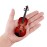 Dselvgvu Wooden Miniature Violin with Stand, Bow and Case Mini Musical Instrument Violin Replica Collectible Figurines Dollhouse Accessories Model Home Decoration Display Ornament (5.63x2.05x0.75)