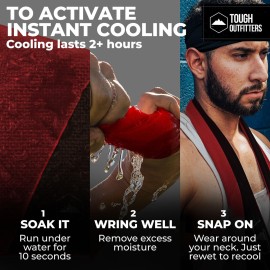 Tough Outdoors Cooling Towel - Cooling Towels for Neck & Face - Ice Wrap & Sweat Rag for Camping Gym Yoga & Sports - Workout Towel for Gym Sweat - Cool Towels for Extreme Heat