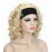 Lydell 12 Super Curly Wigs Pale Blonde Synthetic Headband Wigs (613 Blonde)