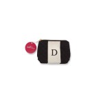 Kate Aspen Black and White D Makeup Monogram Make up Bags, One Size