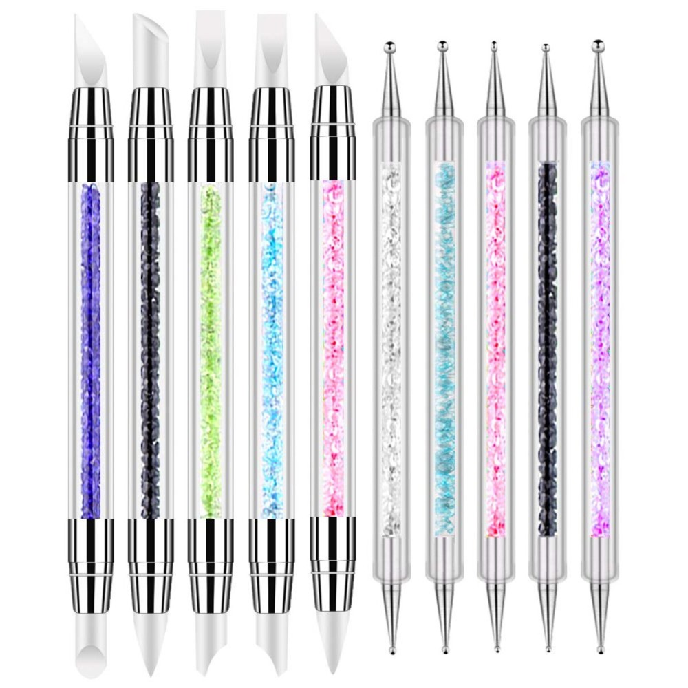 10pcs Nail Art Gel Carving Pen Nail Dotting Tool Silicone Nail Brushe Set Nail Tools Pottery Clay Sculpting Tools,Acrylic Nail Dotting Pen 2 Way Double Ended 10pcs Nail Art Gel Carving Pen Nail Dotting Tool Silicone Nail Brushe Set Nail Tools Pottery Clay Sculpting Tools,Acrylic Nail Dotting Pen 2 Way Double Ended