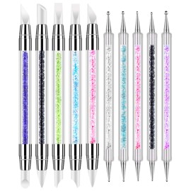 10pcs Nail Art Gel Carving Pen Nail Dotting Tool Silicone Nail Brushe Set Nail Tools Pottery Clay Sculpting Tools,Acrylic Nail Dotting Pen 2 Way Double Ended 10pcs Nail Art Gel Carving Pen Nail Dotting Tool Silicone Nail Brushe Set Nail Tools Pottery Clay Sculpting Tools,Acrylic Nail Dotting Pen 2 Way Double Ended