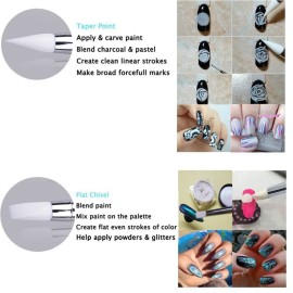 10pcs Nail Art Gel Carving Pen Nail Dotting Tool Silicone Nail Brushe Set Nail Tools Pottery Clay Sculpting Tools,Acrylic Nail Dotting Pen 2 Way Double Ended 10pcs Nail Art Gel Carving Pen Nail Dotting Tool Silicone Nail Brushe Set Nail Tools Pottery Clay Sculpting Tools,Acrylic Nail Dotting Pen 2 Way Double Ended
