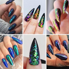 Born Pretty Nail Confetti Powder Chameleon Flakes Paillette Chrome Nail Powder Irregular Nail Art Glitter Sequins Flakes 5 Jars Born Pretty Nail Confetti Powder Chameleon Flakes Paillette Chrome Nail Powder Irregular Nail Art Glitter Sequins Flakes 5 Jars