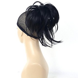Lydell Adjustable Messy Style Ponytail Hair Extension Synthetic Hairpiece with Jaw Claw Amazing Shape For You (Black)