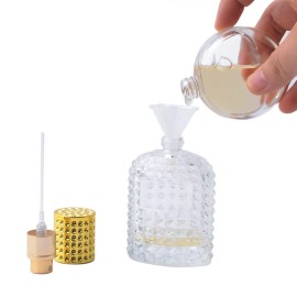 Enslz 50ml Refillable Clear Glass Luxury Spray Perfume Bottle Empty Atomizer Bottle Makeup Tool 2pcs free Funnel Filler Enslz 50ml Refillable Clear Glass Luxury Spray Perfume Bottle Empty Atomizer Bottle Makeup Tool 2pcs free Funnel Filler
