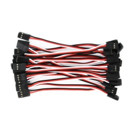 OliYin 20pcs 3.93inch 10cm 100mm Servo Extension Lead Wire Cable Male to Male KK MK MWC 26awg Servo Wire