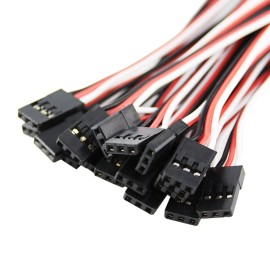 OliYin 20pcs 3.93inch 10cm 100mm Servo Extension Lead Wire Cable Male to Male KK MK MWC 26awg Servo Wire