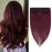 Benehair Burgundy One Piece Clip in Hair Extensions Human Hair Wine Red Hair Extensions Clip in Human Hair 22inch 3/4 Full Head Straight Remy Human Hair 5 Clips