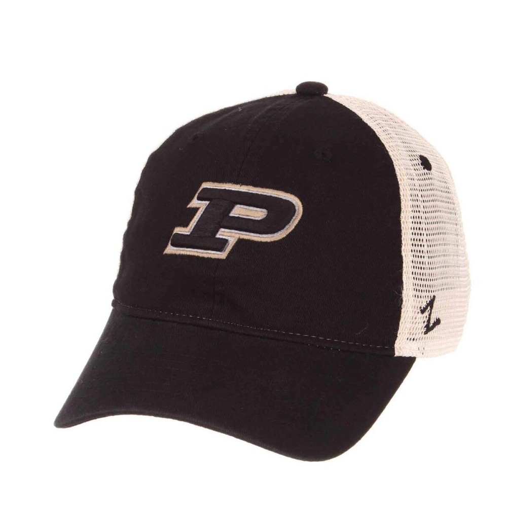NCAA Zephyr Purdue Boilermakers Mens University Relaxed Hat, Adjustable, Team Color/Stone
