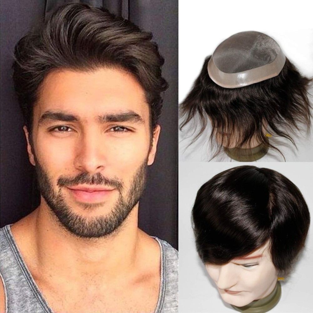 lumeng Toupees Mens Hair Pieces and Wigs Male Hair Unit Real Hair Men Replacement Man Unit DurableLace With Npu Reinfore Lace Male Wig 7x9 Inch Color 2 lumeng Toupees Mens Hair Pieces and Wigs Male Hair Unit Real Hair Men Replacement Man Unit DurableLace With Npu Reinfore Lace Male Wig 7x9 Inch Color 2